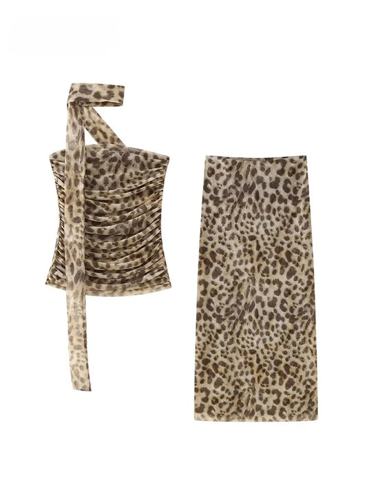 Set gonna con stampa leopardata • Donna 